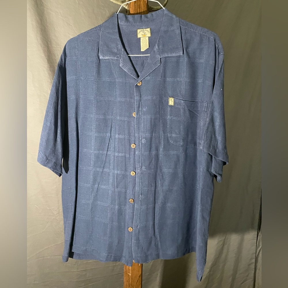 MENS ORIGINAL ISLAND SPORT SHORT-SLEEVE BUTTON UP CASUAL DRESS SHIRT